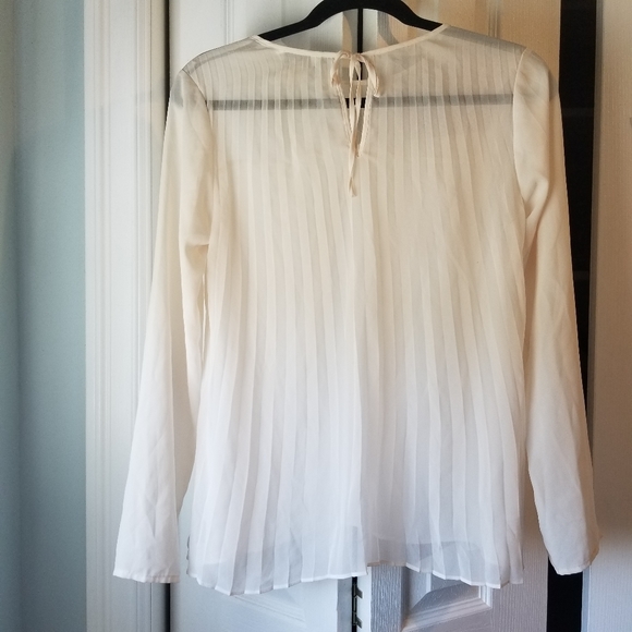 *SOLD* Sheer Off-White Long Sleeve - Picture 2 of 4